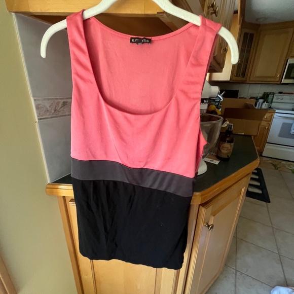 Express Pink Colorblock Tank, M - Picture 1 of 3